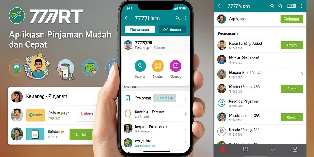 Tampilan antarmuka aplikasi 777RT yang user-friendly untuk pinjaman.