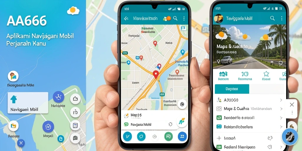 Tampilan antarmuka aplikasi Navigasi Mobil yang intuitif dan user-friendly.