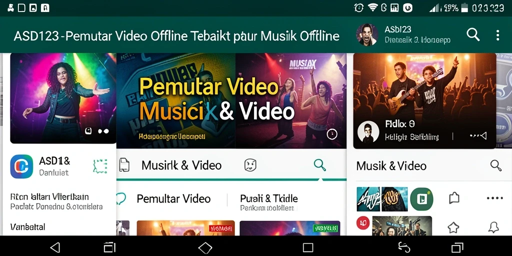 Antarmuka sederhana dan fungsional dari aplikasi Pemutar Video Offline.