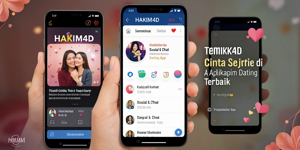 Tampilan antarmuka HAKIM4D yang modern dan menarik untuk aplikasi Dating.