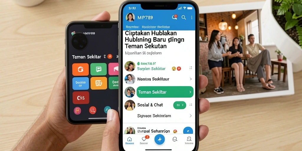 Tampilan antarmuka pengguna <strong>MVP789</strong> yang modern dan intuitif untuk menjalin pertemanan.