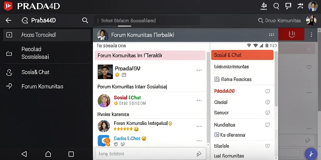 Antarmuka PRADA4D yang sederhana dan menarik untuk Forum Komunitas.