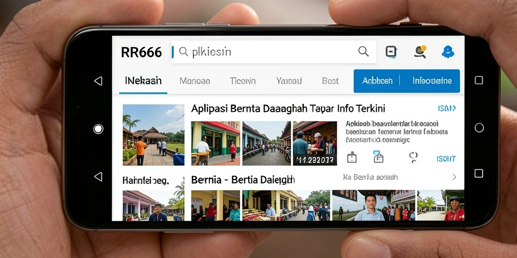 Antarmuka aplikasi RR666 menampilkan berita daerah secara jelas dan menarik.