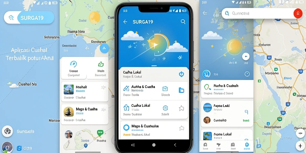 Tampilan antarmuka SURGA19 yang informatif untuk cuaca lokal.