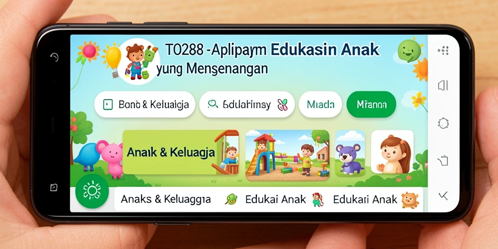 Antarmuka TO288 yang interaktif dan edukatif untuk anak-anak.